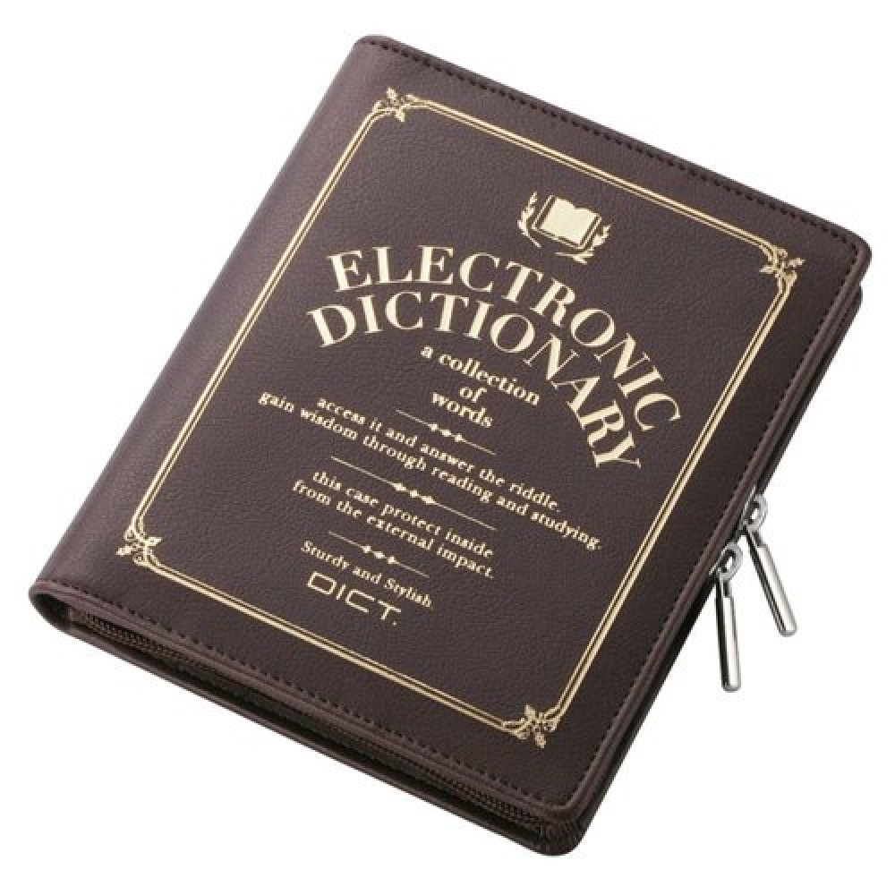 ELECOM DJC-021BR Electronic Dictionary Case Full Cover Brown