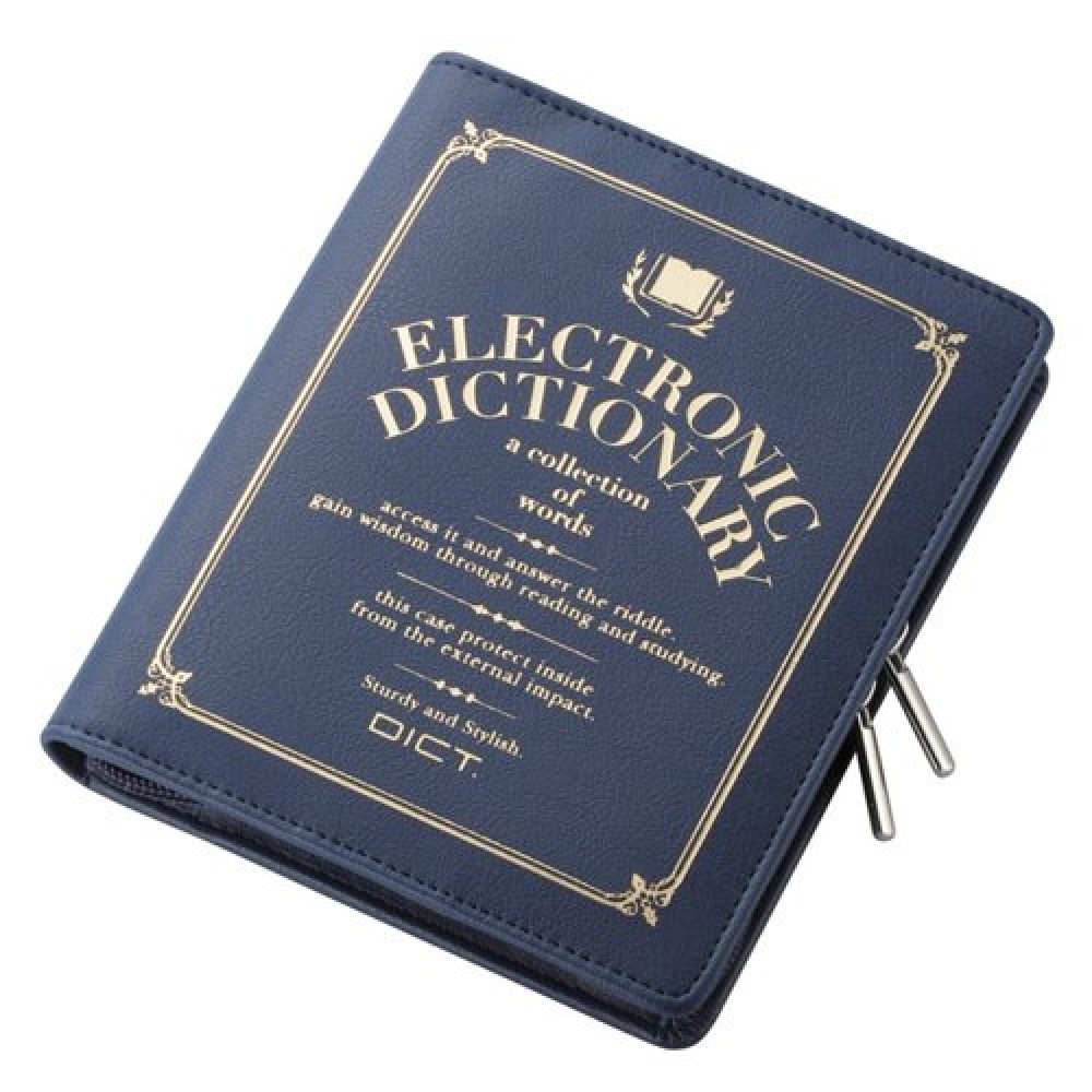 ELECOM DJC-021BU Electronic Dictionary Case Full Cover Blue